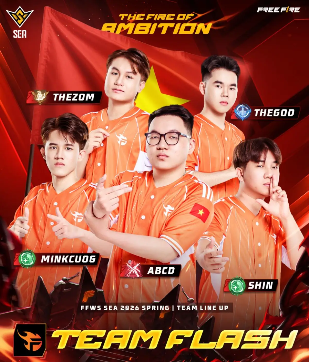 Mengenal 5 Tim Free Fire Vietnam PerwakilanTuan Rumah FFWS SEA 2026 Spring!