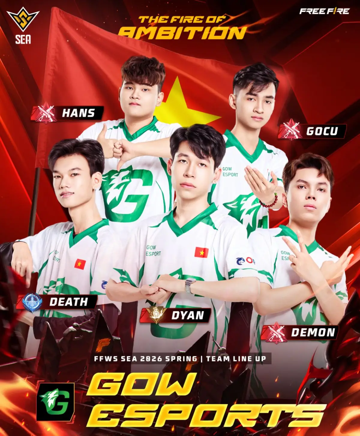 Mengenal 5 Tim Free Fire Vietnam PerwakilanTuan Rumah FFWS SEA 2026 Spring!