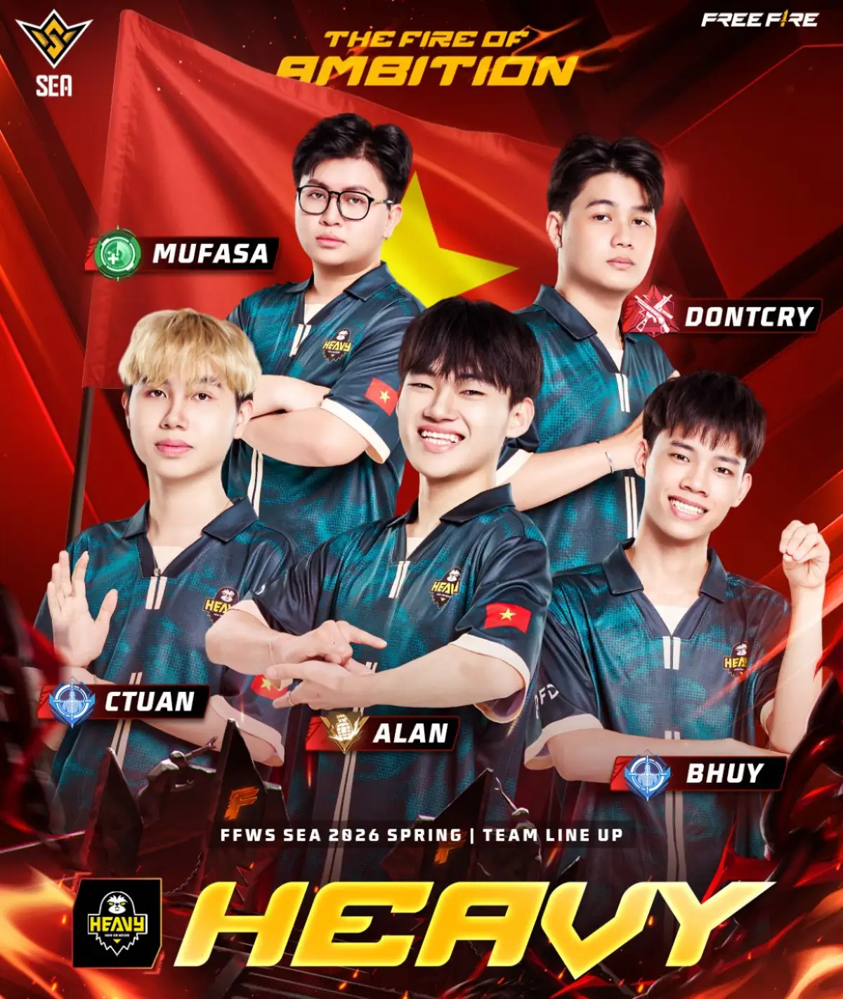 Mengenal 5 Tim Free Fire Vietnam PerwakilanTuan Rumah FFWS SEA 2026 Spring!