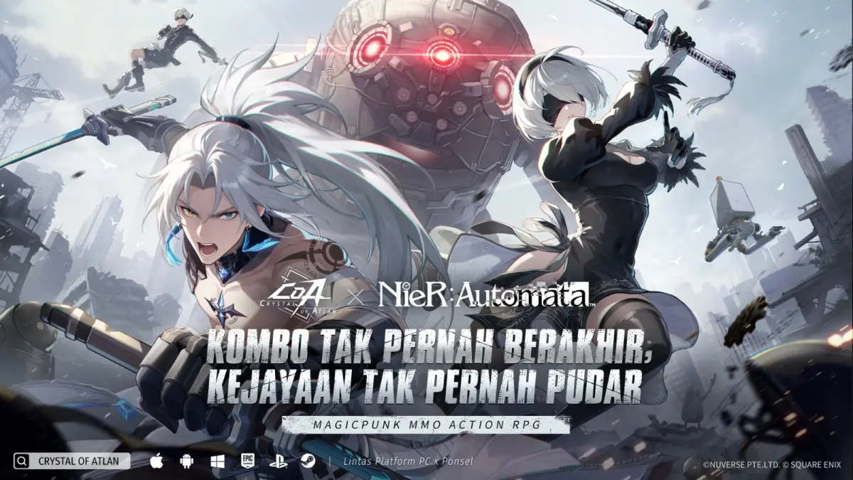 Crystal of Atlan Rayakan Anniversary Kolaborasi Dengan NieR:Automata, Simak Event dan Hadiah Eksklusifnya