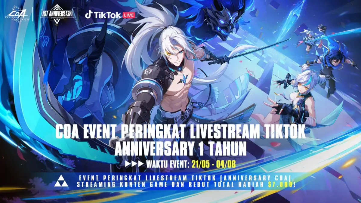 Crystal of Atlan Rayakan Anniversary Kolaborasi Dengan NieR:Automata, Simak Event dan Hadiah Eksklusifnya