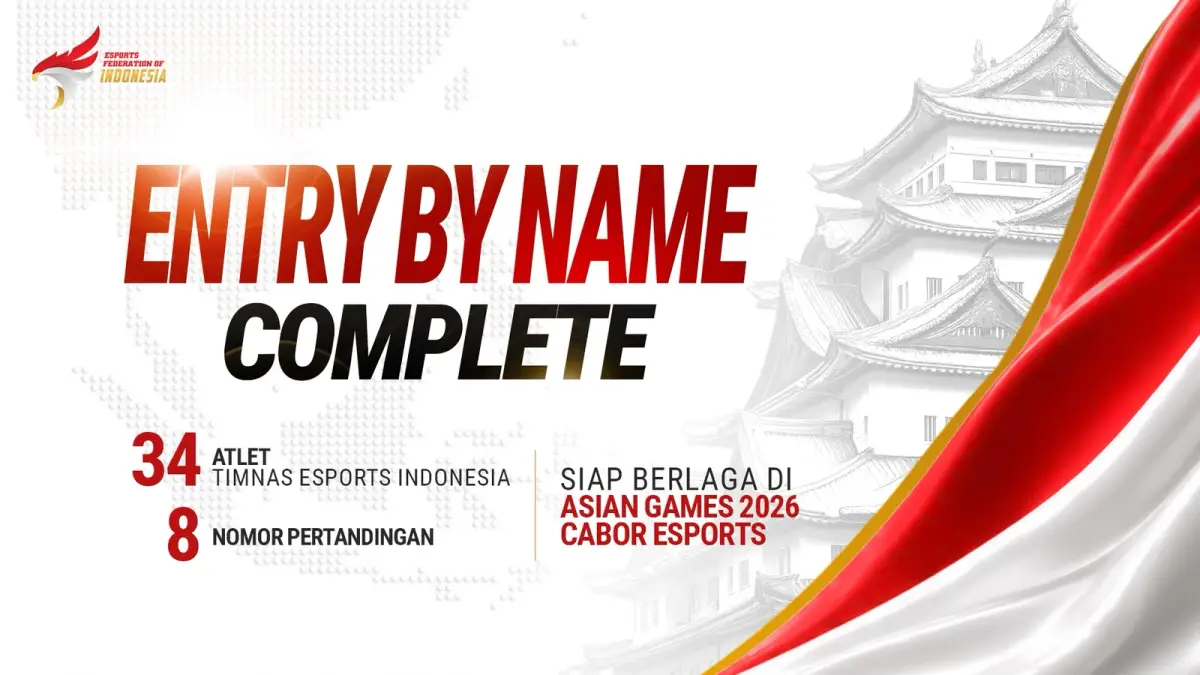 PBESI Umumkan 34 Atlet Timnas Esports Indonesia untuk Asian Games 2026, Ada Nama EVOS Alberttt