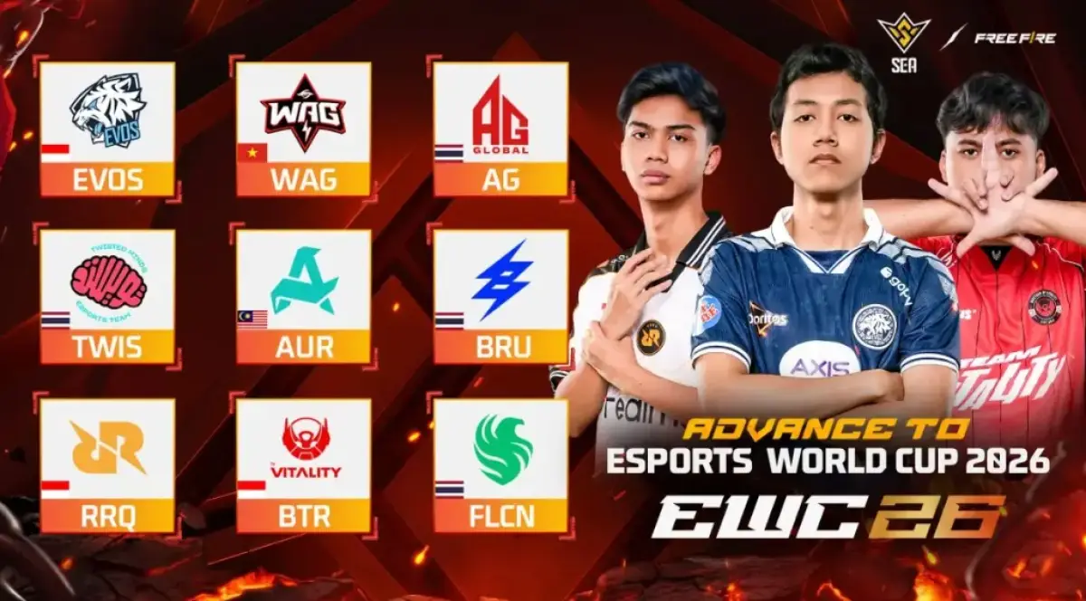 RRQ Kazu, EVOS Divine, dan Team Vitality Siap Harumkan Indonesia di Esports World Cup Free Fire 2026