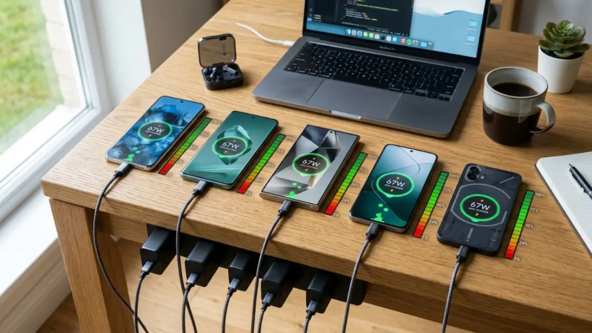 5 HP Fast Charging 67W Terbaik 2026, Nggak Perlu Nunggu Lama