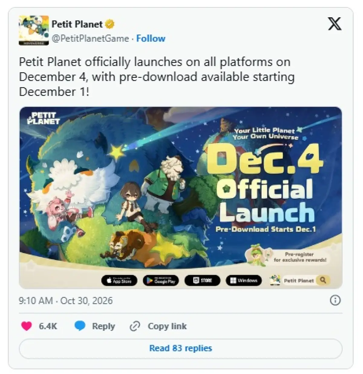 HoYoverse Umumkan Tanggal Rilis Petit Planet: Game Sim Sederhana Rilis 4 Desember 2026